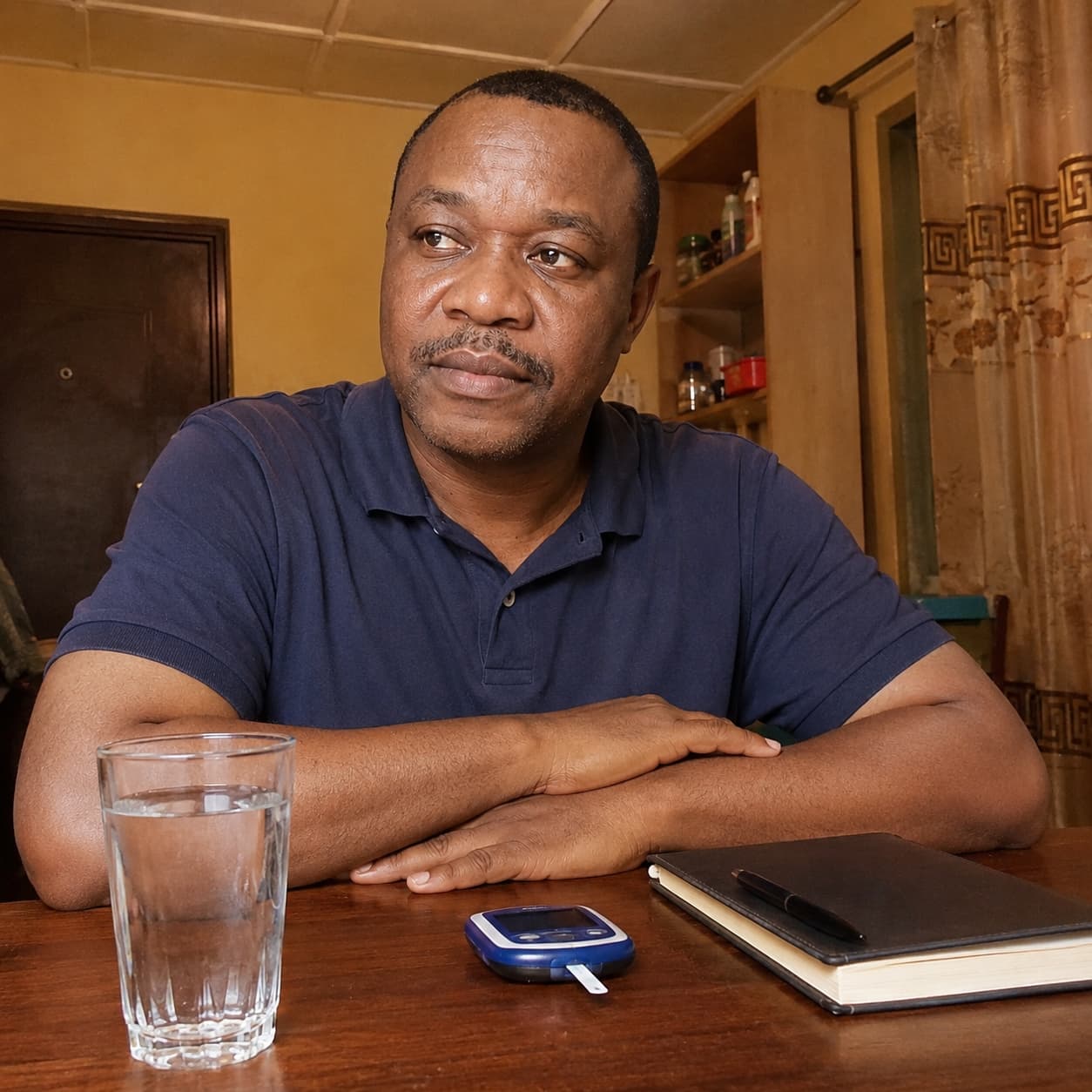 Tunde at home in Lagos